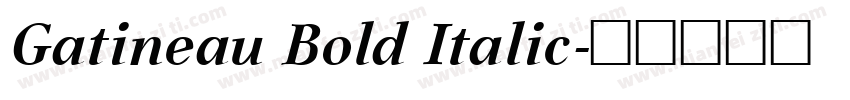 Gatineau Bold Italic字体转换